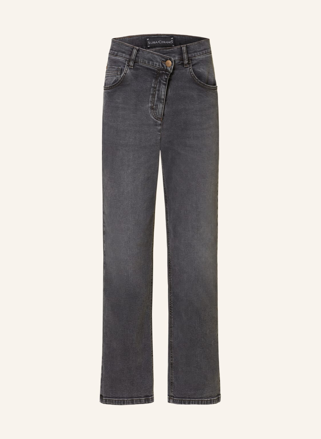 Luisa Cerano Straight Jeans grau von LUISA CERANO