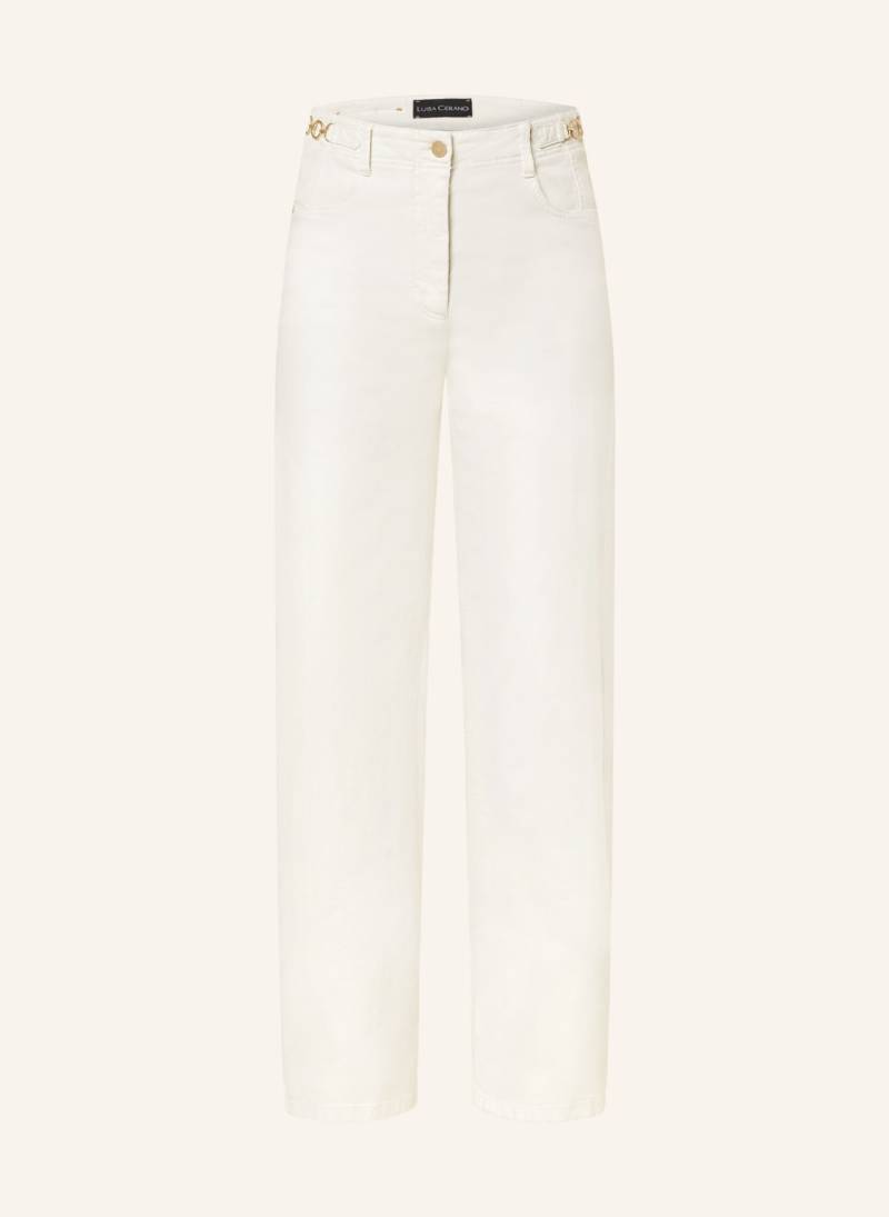 Luisa Cerano Straight Jeans weiss von LUISA CERANO