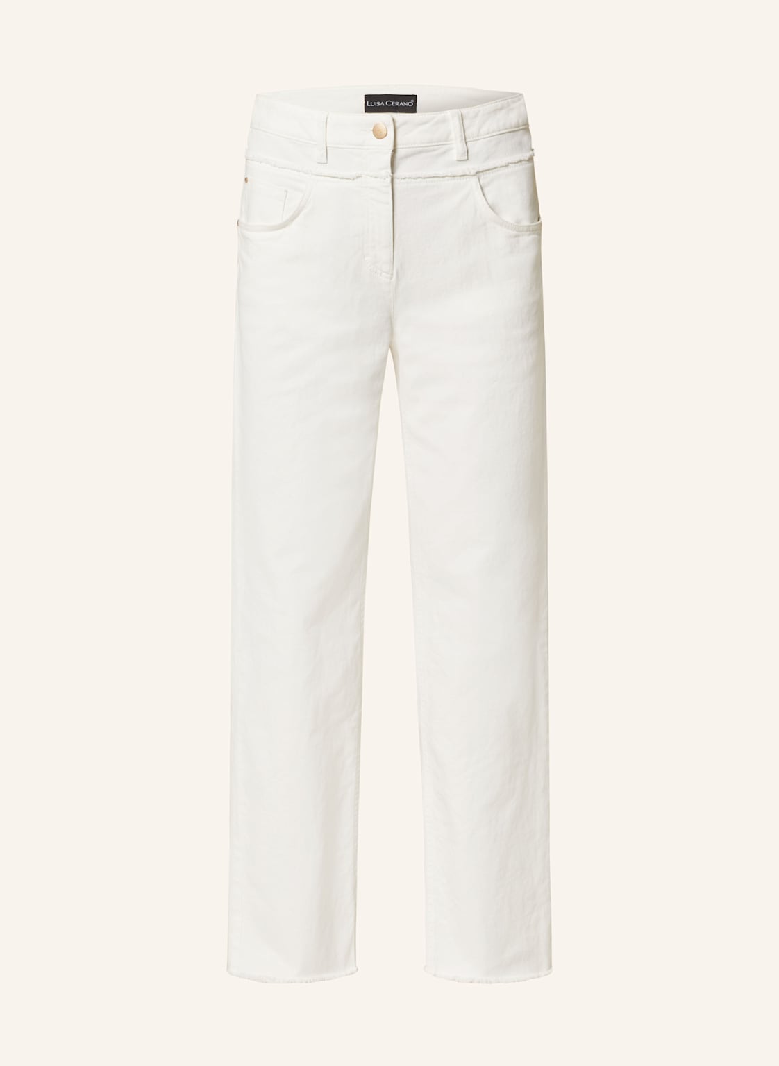 Luisa Cerano Straight Jeans weiss von LUISA CERANO