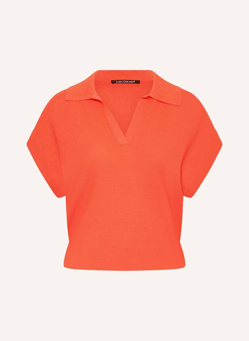 Luisa Cerano Strick-Poloshirt rot von LUISA CERANO