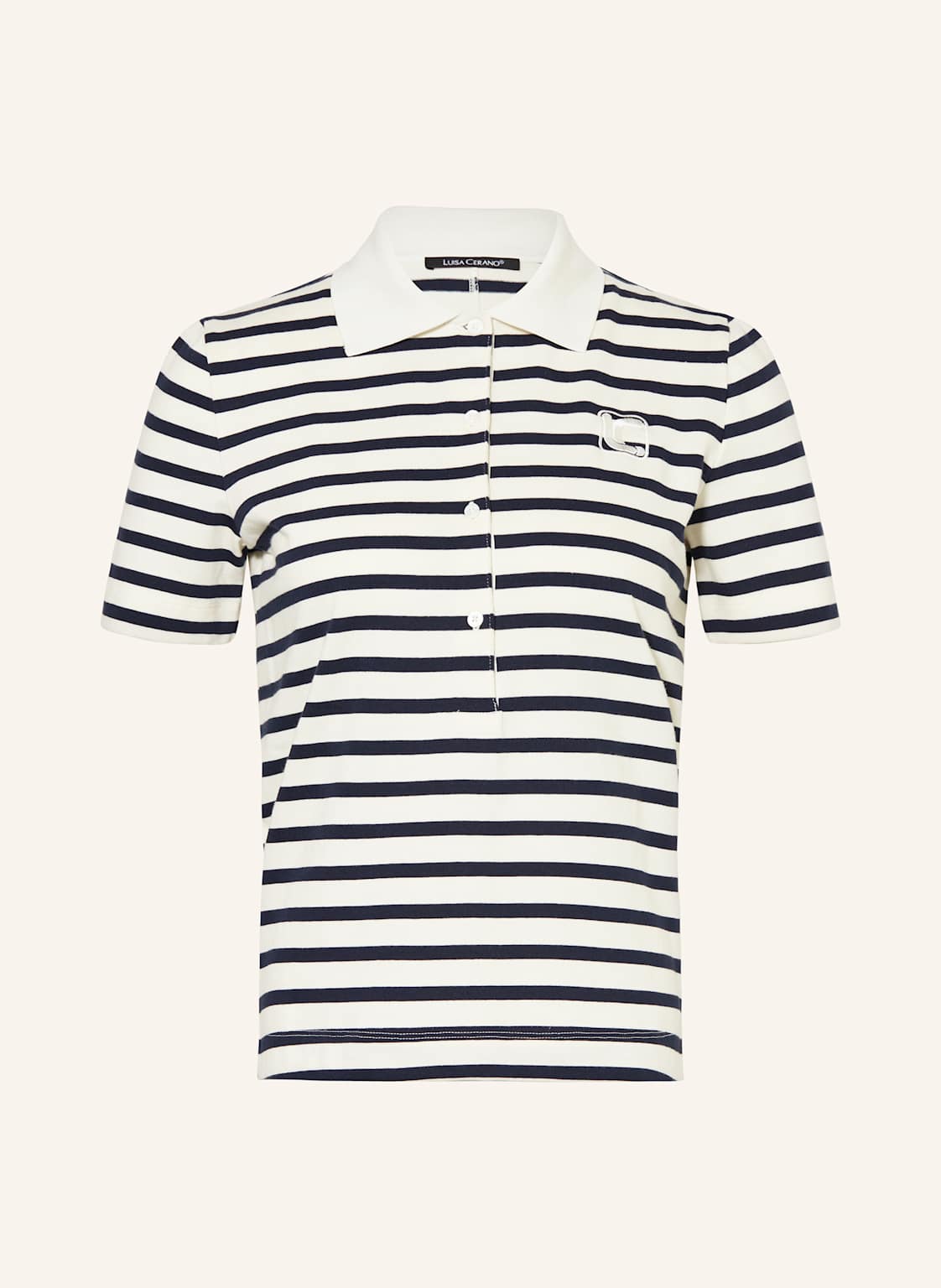 Luisa Cerano Strick-Poloshirt weiss Luisa Cerano Strick-Poloshirt weiss von LUISA CERANO