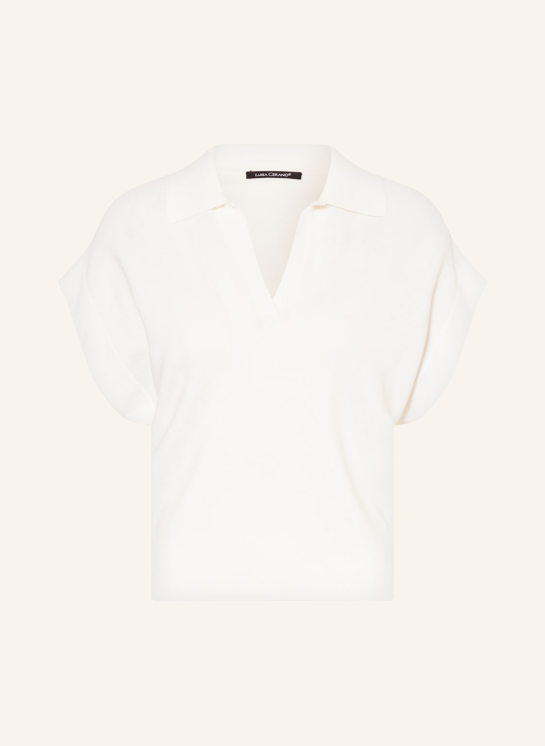 Luisa Cerano Strick-Poloshirt weiss Luisa Cerano Strick-Poloshirt weiss von LUISA CERANO