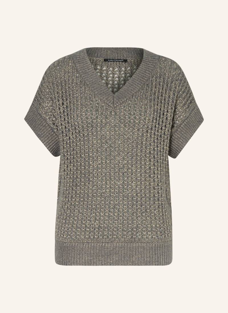 Luisa Cerano Strickshirt Mit Glitzergarn grau von LUISA CERANO