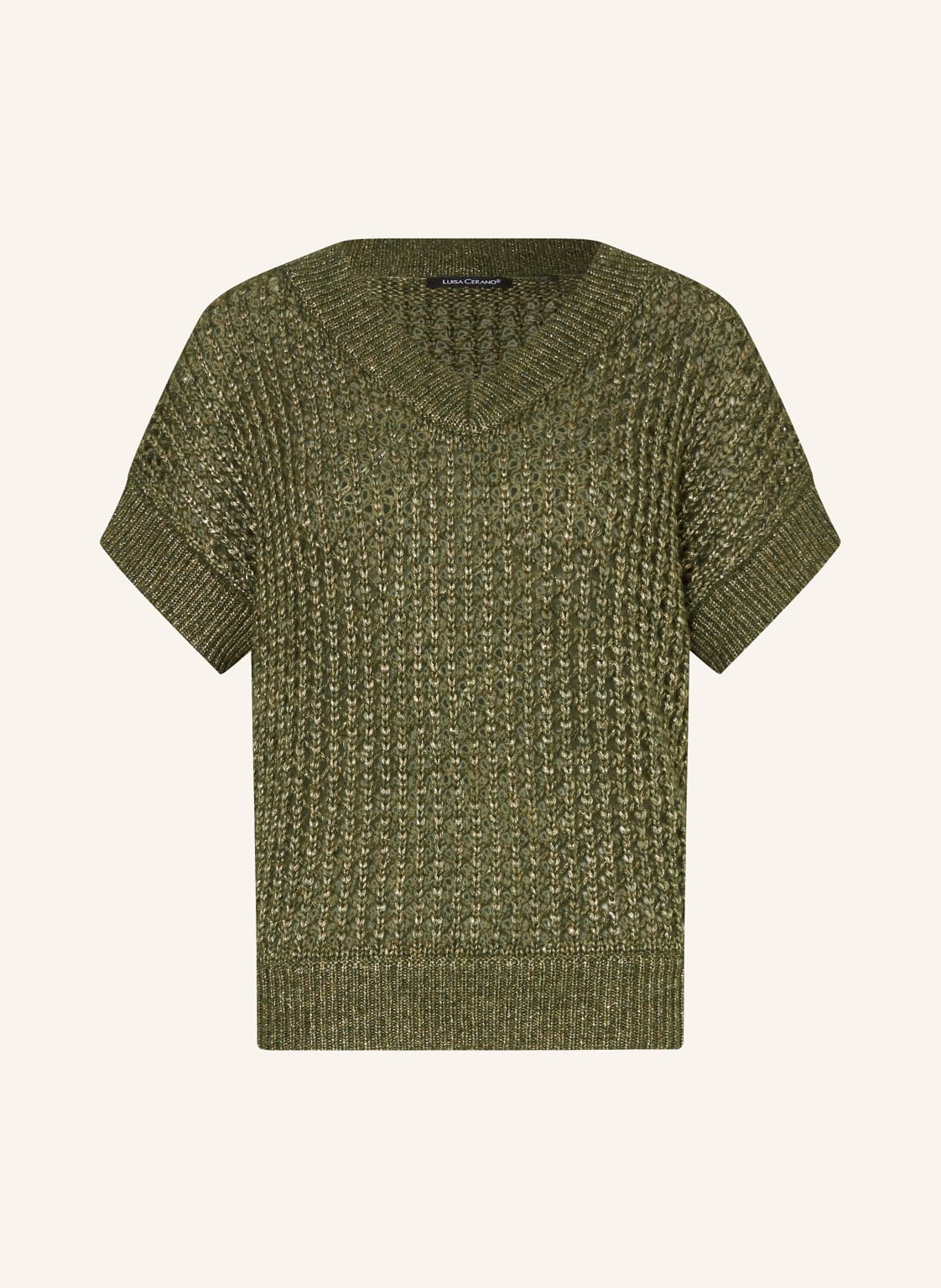 Luisa Cerano Strickshirt Mit Glitzergarn gruen von LUISA CERANO