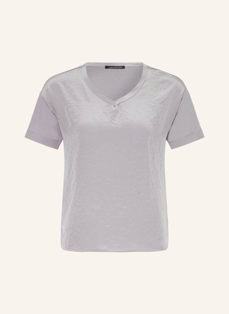 Luisa Cerano T-Shirt Im Materialmix grau von LUISA CERANO