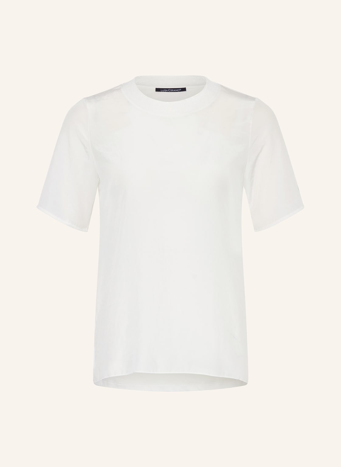 Luisa Cerano T-Shirt Im Materialmix weiss von LUISA CERANO