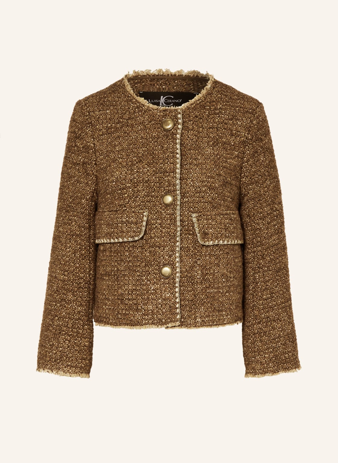 Luisa Cerano Tweed-Jacke Mit Gitzergarn braun Luisa Cerano Tweed-Jacke Mit Gitzergarn braun von LUISA CERANO