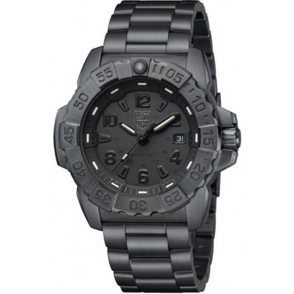 LUMINOX Navy Seal Steel, Edelstahl schwarz Blackout von LUMINOX