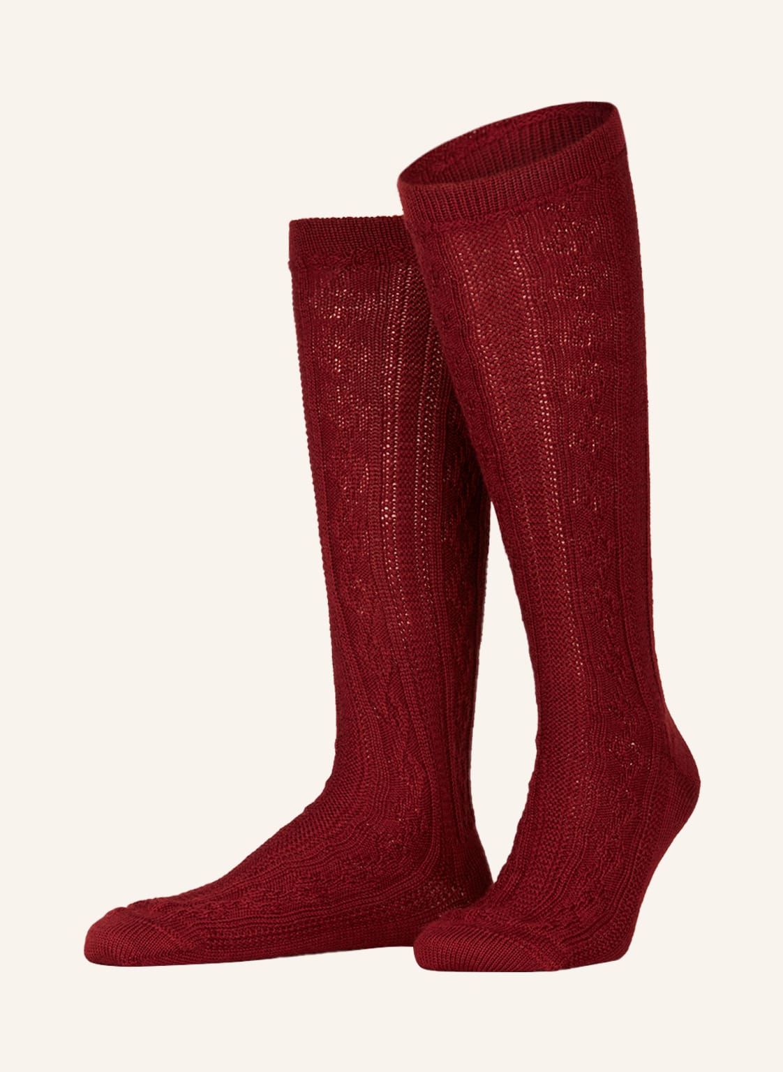 Lusana Trachten-Kniestrümpfe Aus Merinowolle rot Lusana Trachten-Kniestrümpfe Aus Merinowolle rot von LUSANA