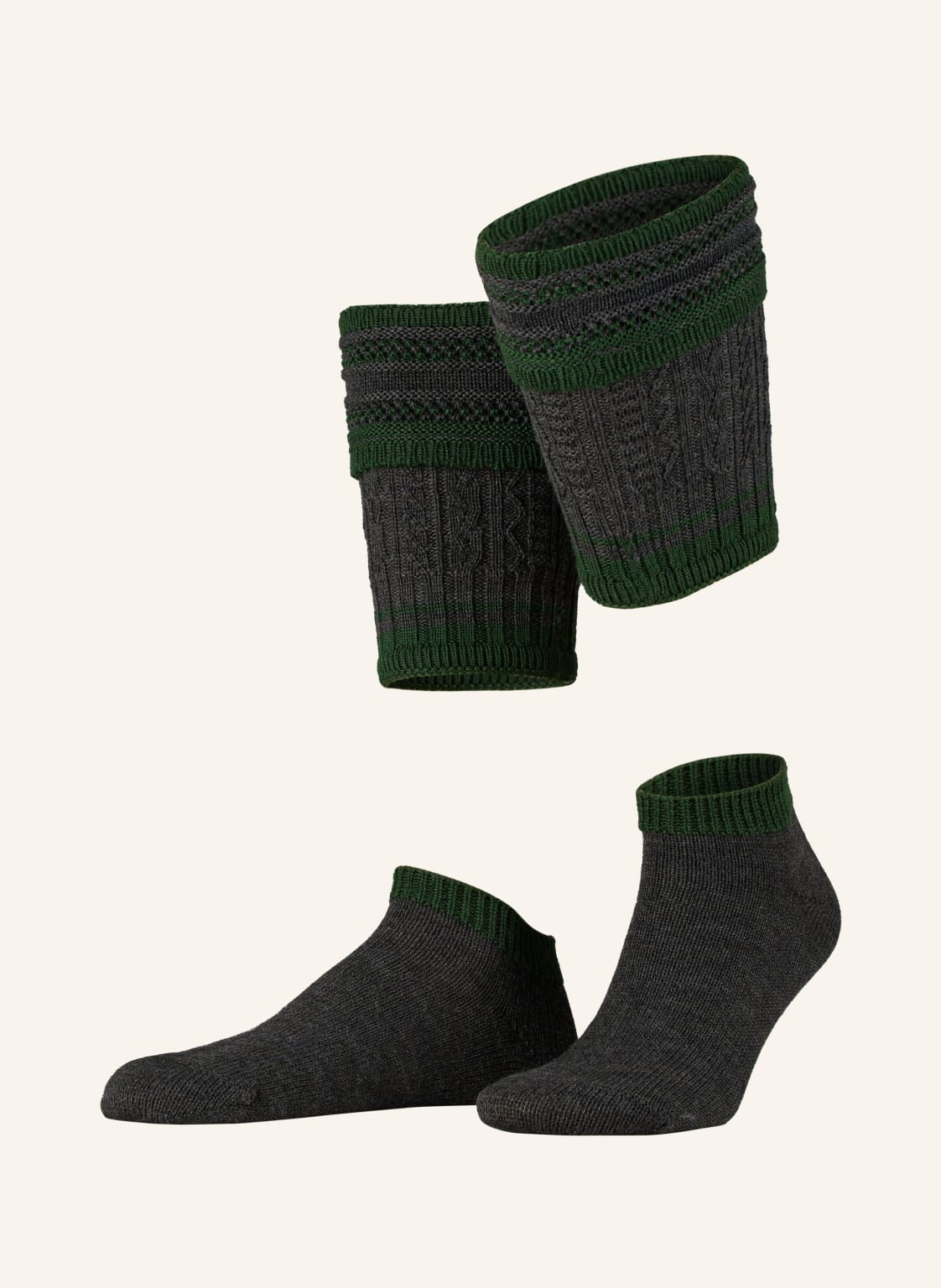 Lusana Trachtensocken Wadlwärmer Aus Merinowolle grau Lusana Trachtensocken Wadlwärmer Aus Merinowolle grau von LUSANA