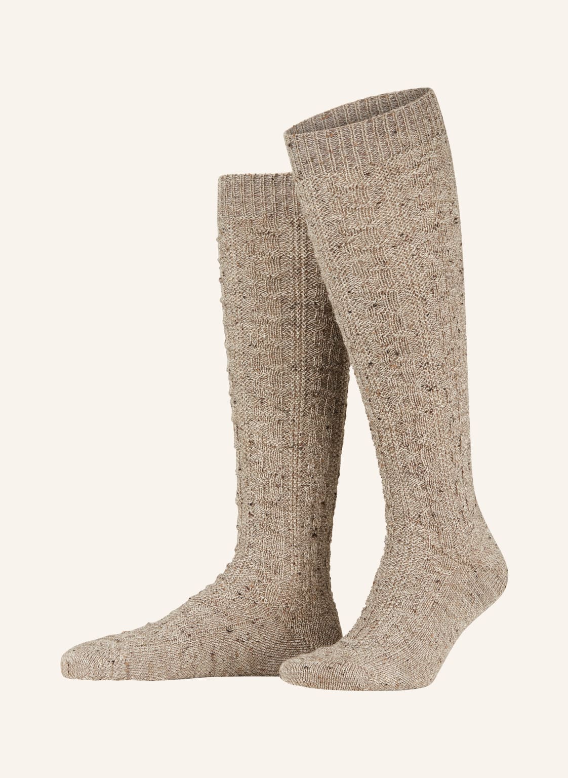 Lusana Trachtensocken braun von LUSANA