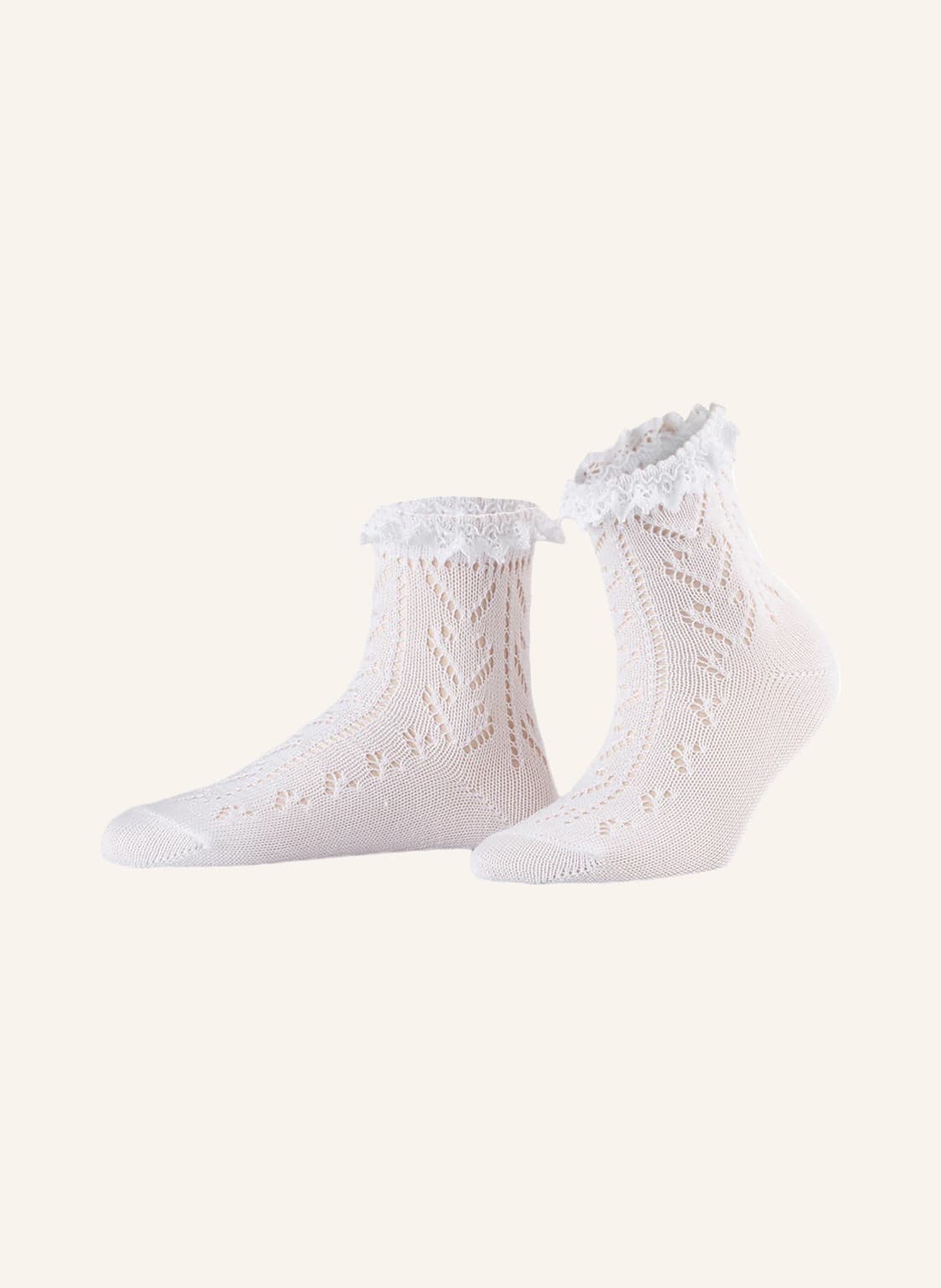 Lusana Trachtensocken weiss von LUSANA