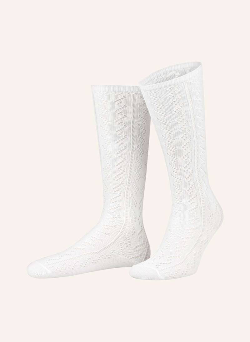 Lusana Trachtensocken weiss von LUSANA