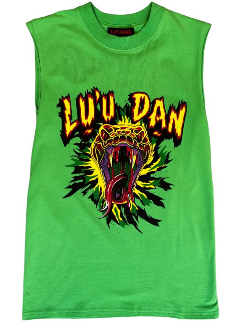 LỰU ĐẠN graphic-print vest - Green von LỰU ĐẠN