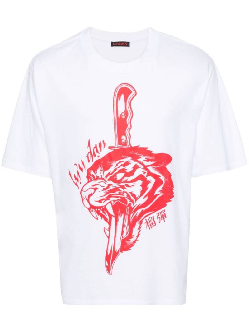 LỰU ĐẠN logo-print cotton T-shirt - White von LỰU ĐẠN