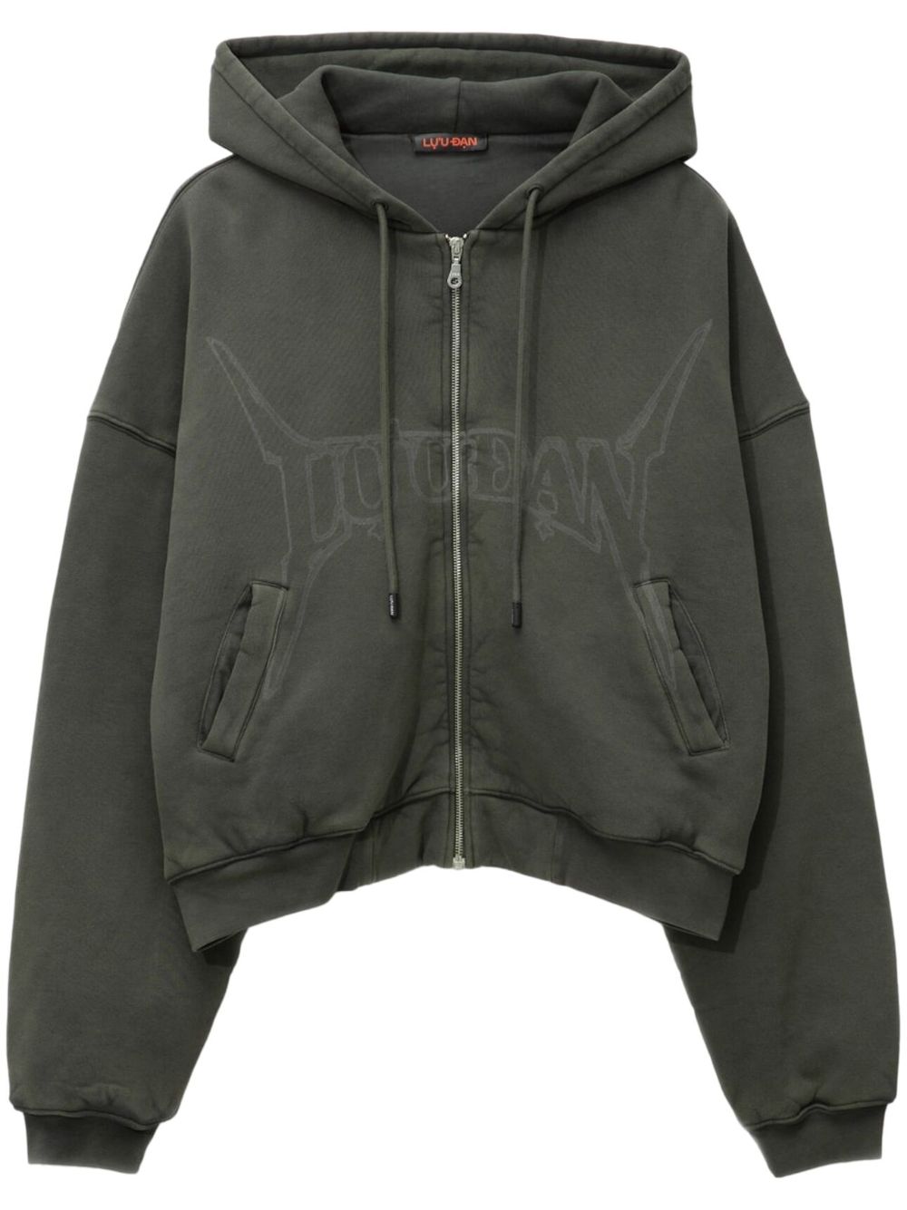 LỰU ĐẠN logo-print hoodie - Black von LỰU ĐẠN