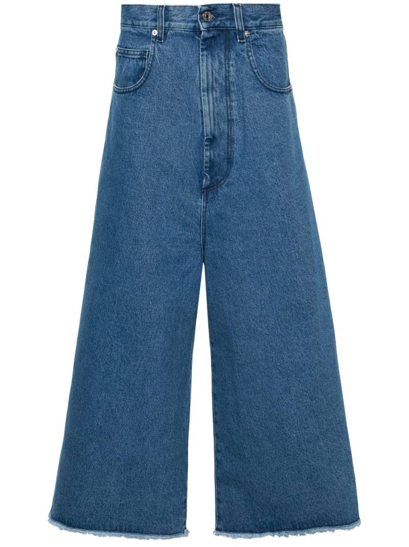 LỰU ĐẠN wide-leg cropped jeans - Blue von LỰU ĐẠN