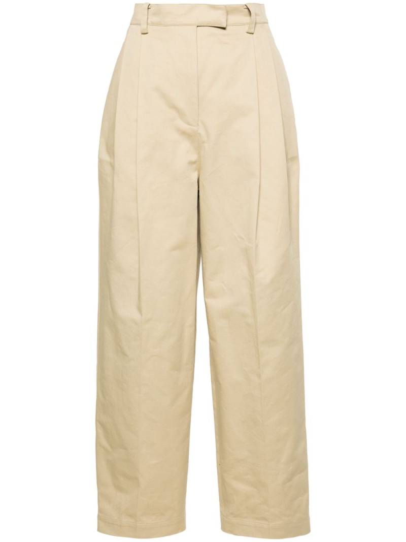 LVIR pleated cotton trousers - Neutrals von LVIR