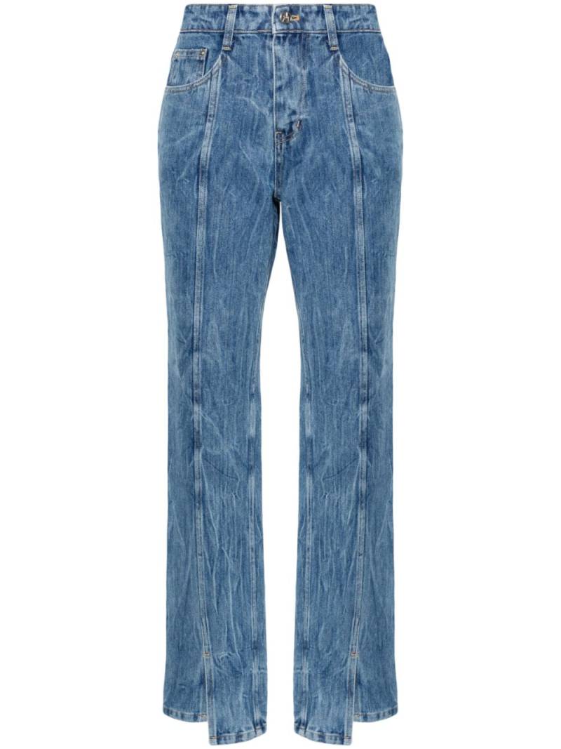 LVIR wrinkled-detailed cotton jeans - Blue von LVIR