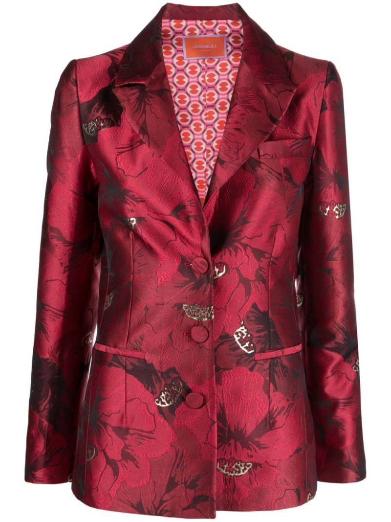 La DoubleJ 24/7 brocade single-breasted blazer - Red von La DoubleJ