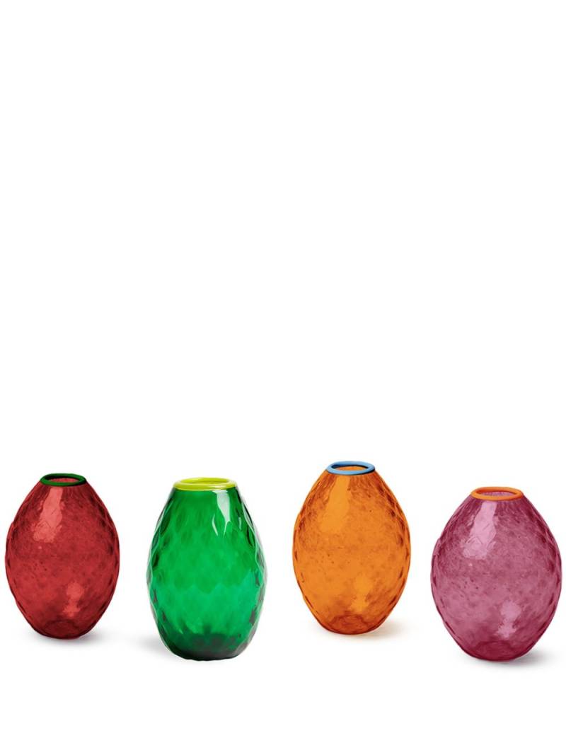 La DoubleJ Baby Egg faceted vase (set of four) - Orange von La DoubleJ