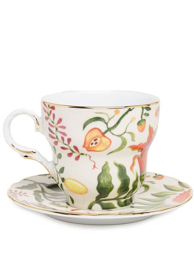 La DoubleJ Big Mama cup and saucer - White von La DoubleJ