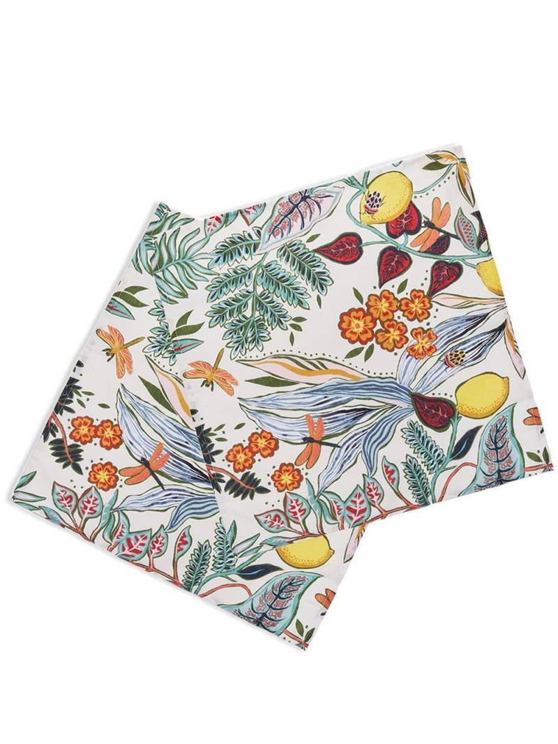 La DoubleJ Botanical napkin set - White von La DoubleJ