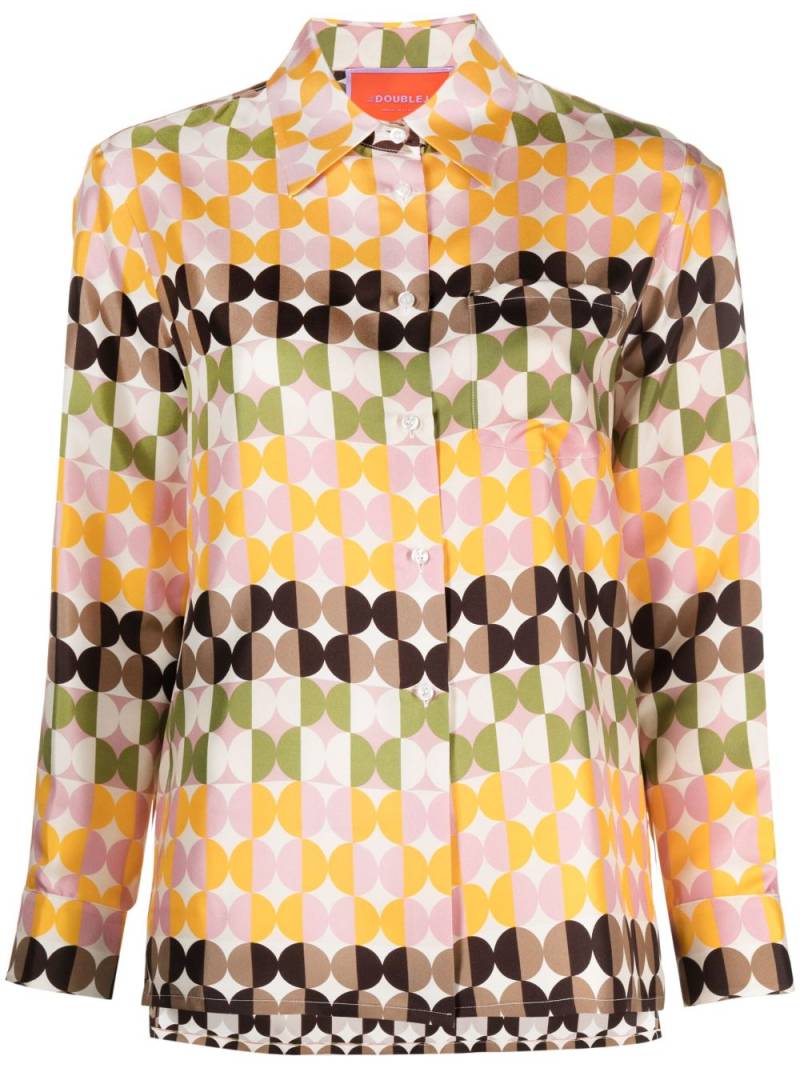 La DoubleJ Boy Mezzaluna-print silk shirt - Neutrals von La DoubleJ