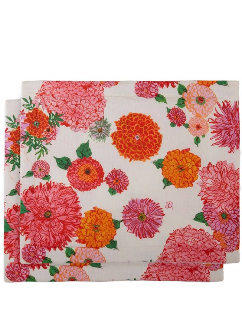 La DoubleJ Bright Blooms placemats (set of two) - Pink von La DoubleJ