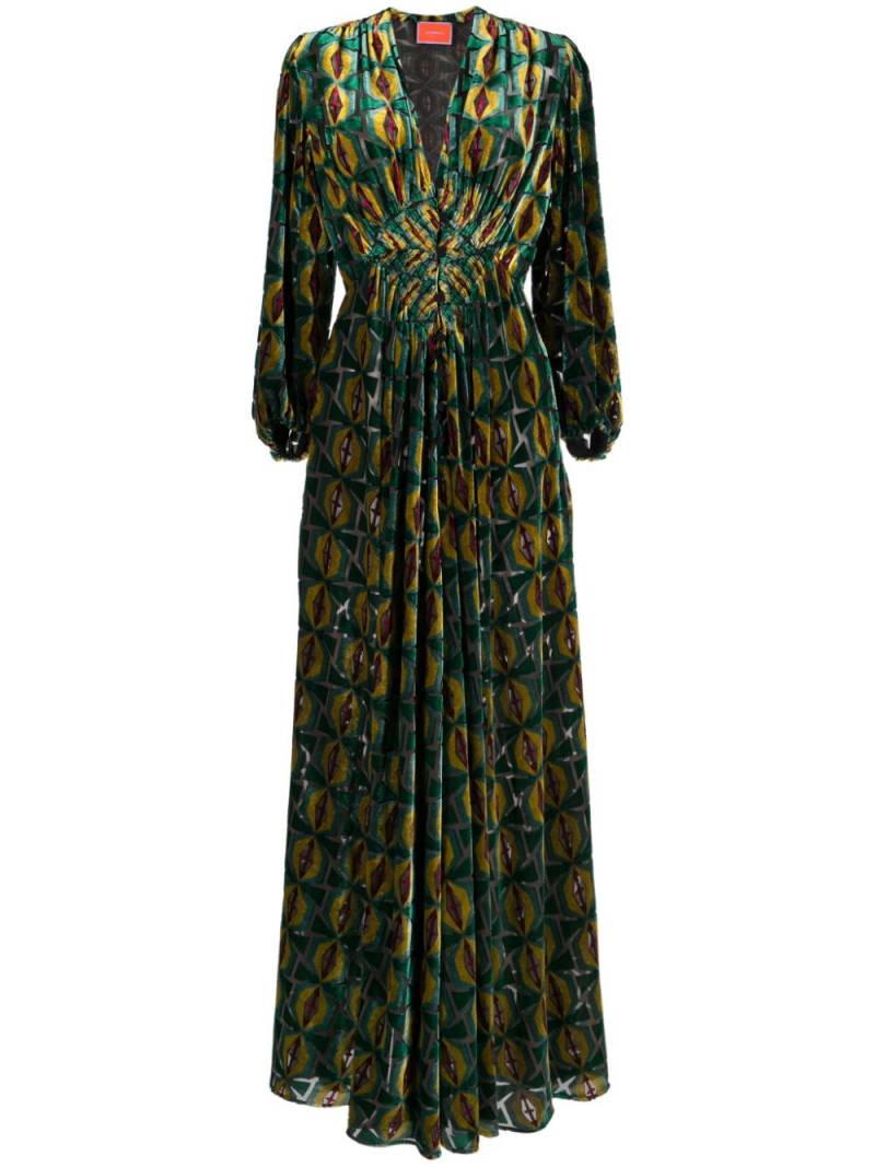 La DoubleJ Camerino velvet maxi dress - Multicolour von La DoubleJ