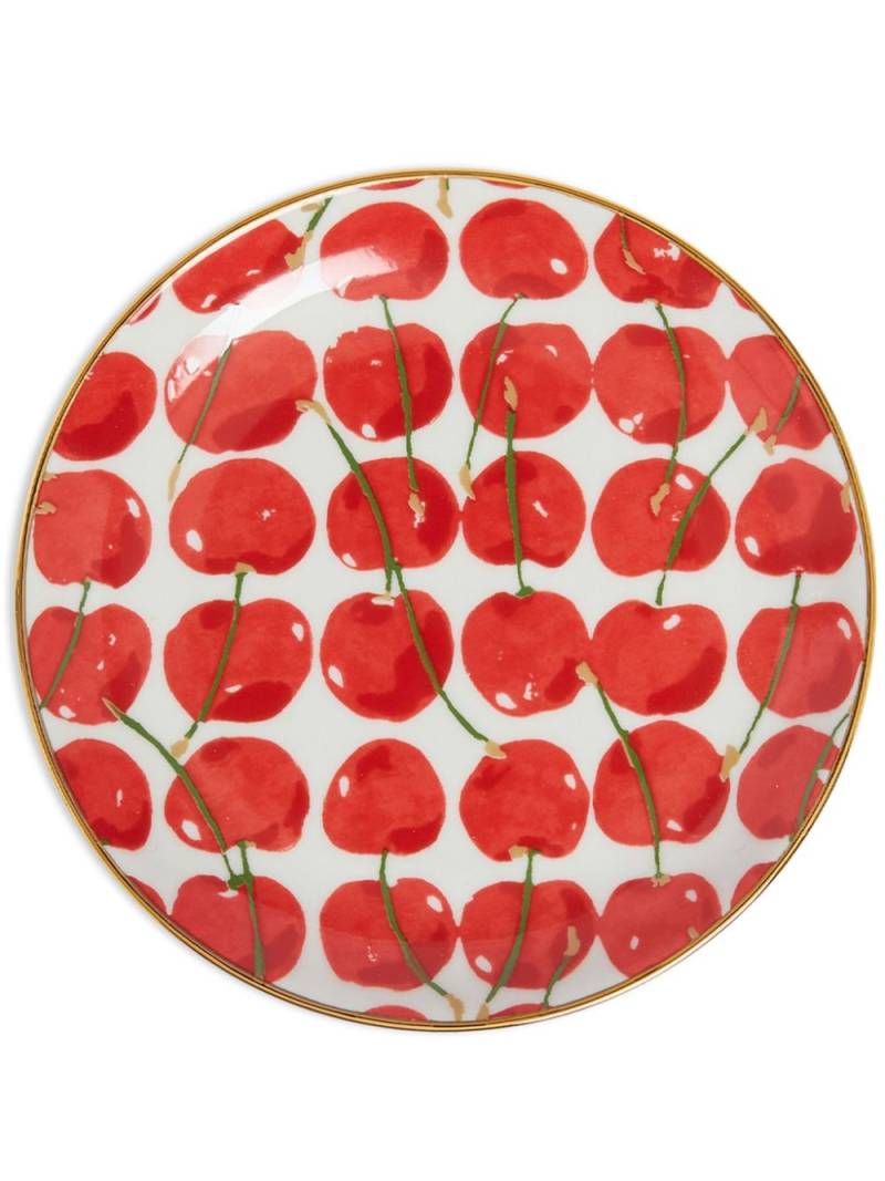 La DoubleJ Cherries Avorio dessert plate - White von La DoubleJ