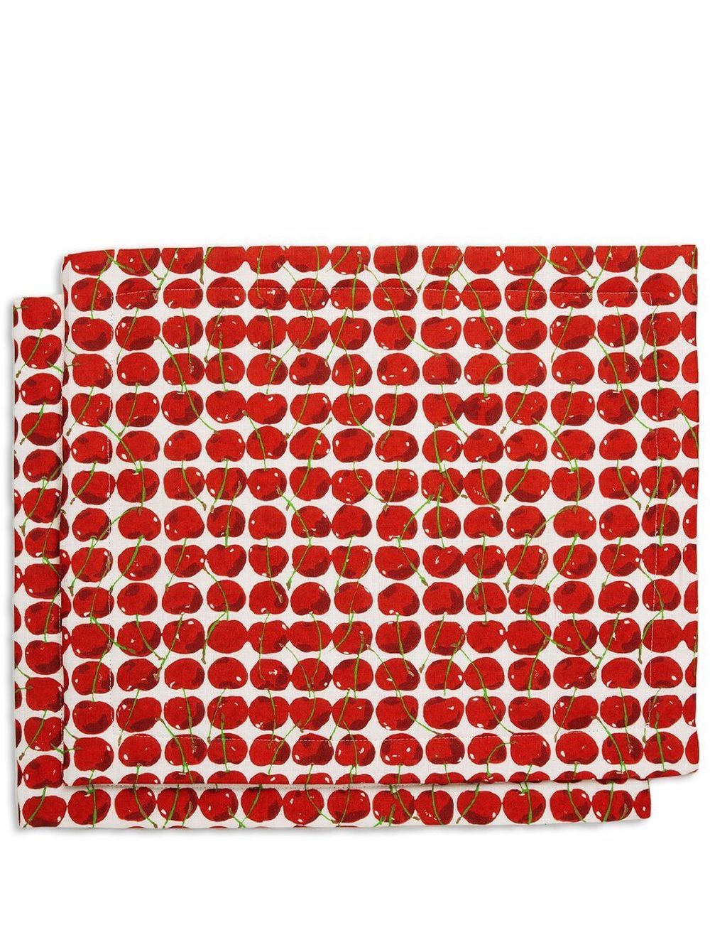 La DoubleJ Cherries Avorio-print table mats (set of 2) - Red von La DoubleJ