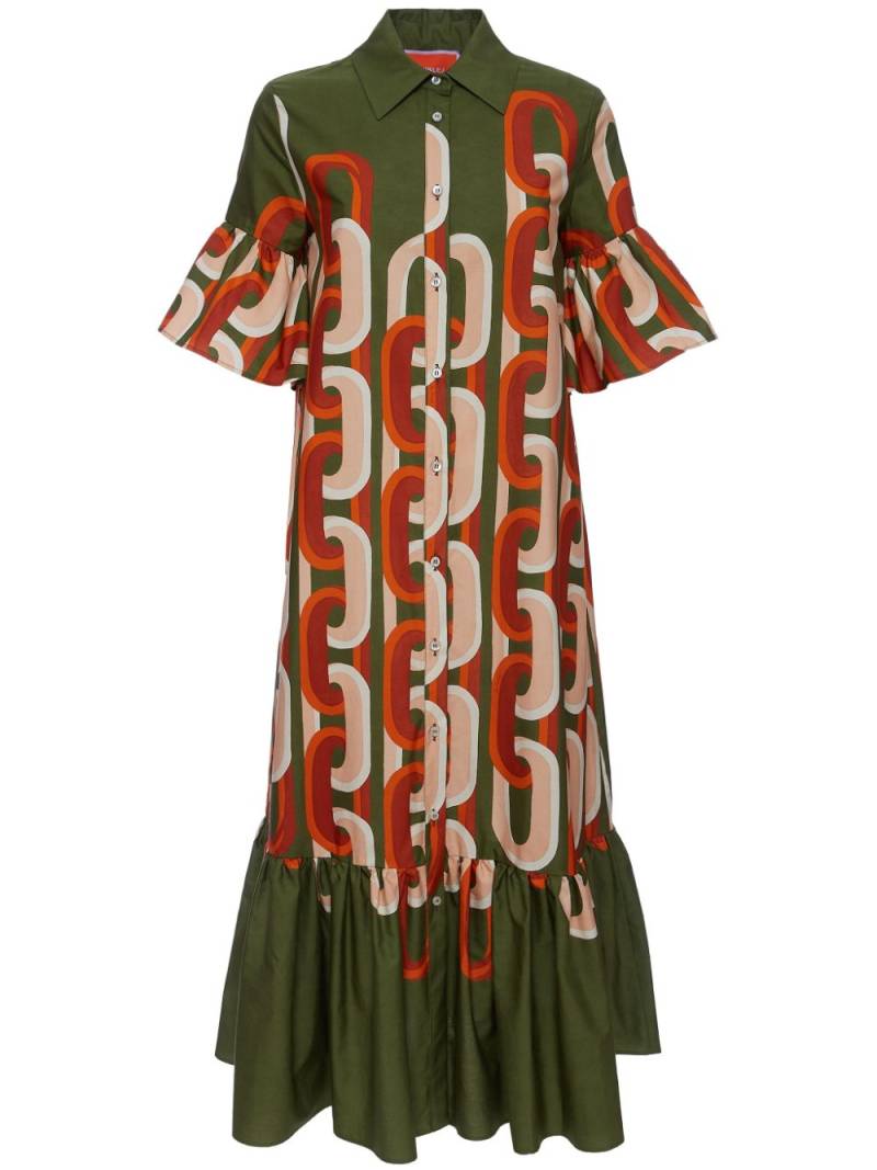 La DoubleJ Choux chain-link print dress - Green von La DoubleJ