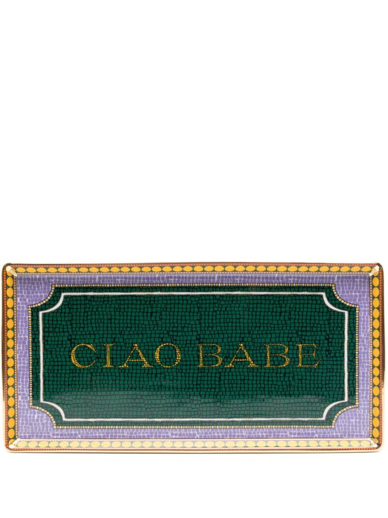 La DoubleJ Ciao Babe mosaic porcelain tray - Green von La DoubleJ