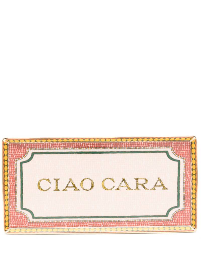 La DoubleJ Ciao Cara mosaic porcelain tray - Pink von La DoubleJ