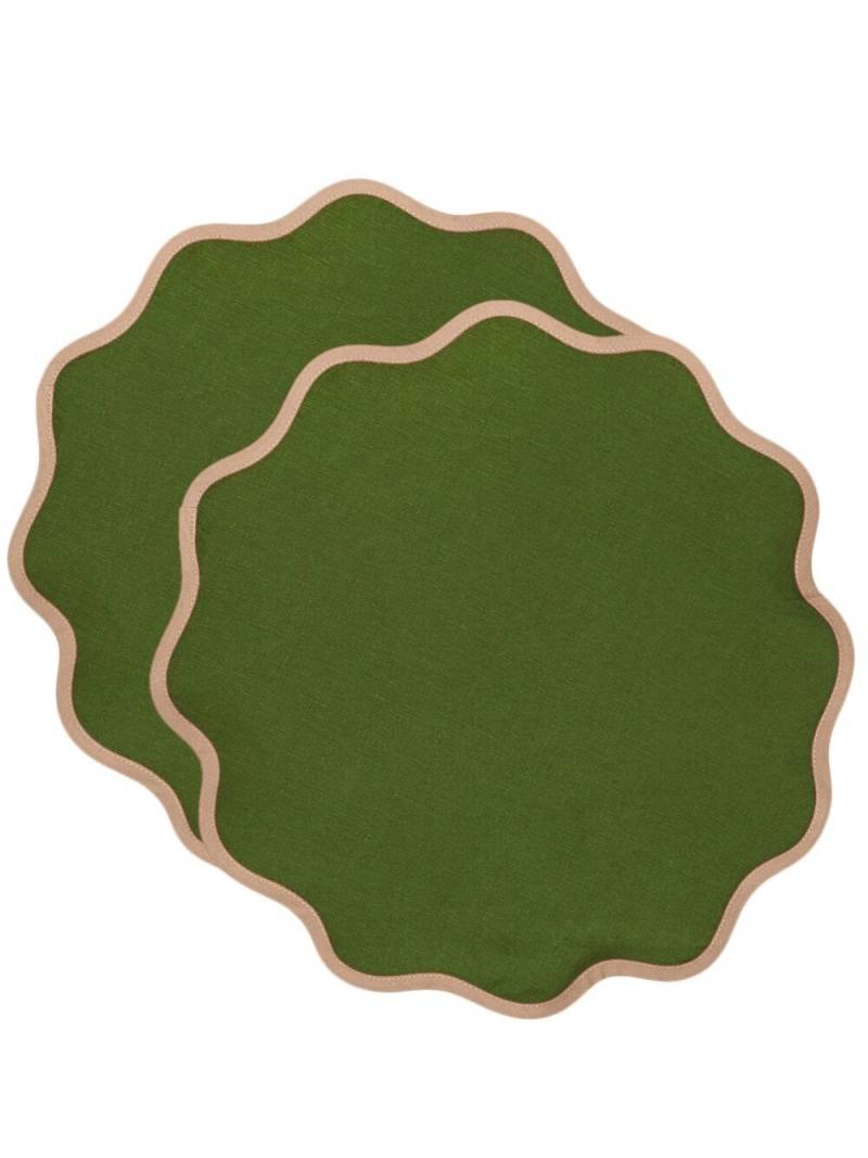 La DoubleJ Cloud linen table mat set - Green von La DoubleJ