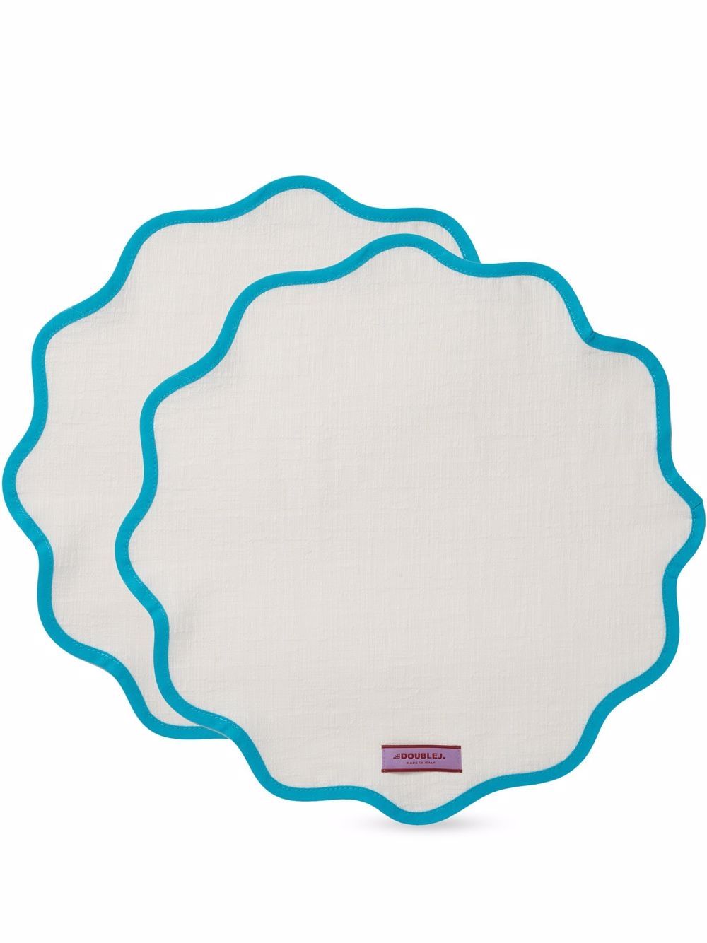 La DoubleJ Cloud scallop-edge placemats (set of 2) - Blue von La DoubleJ