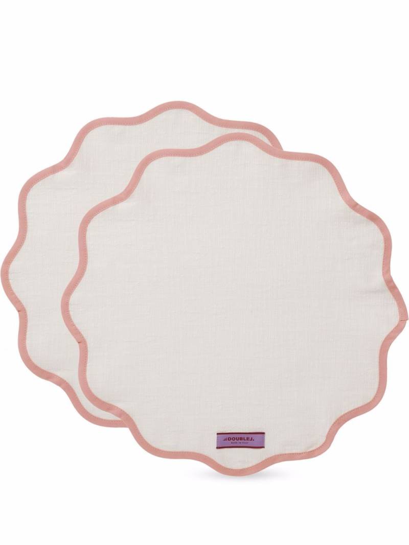 La DoubleJ Cloud scallop-edge placemats (set of 2) - Pink von La DoubleJ