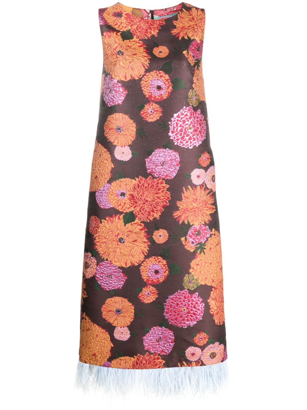 La DoubleJ Column floral-jacquard midi dress - Brown von La DoubleJ