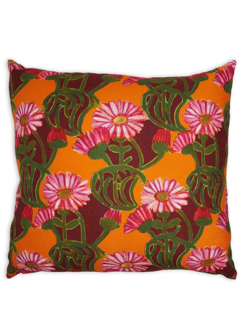 La DoubleJ Como Gerber-print cushion - Orange von La DoubleJ