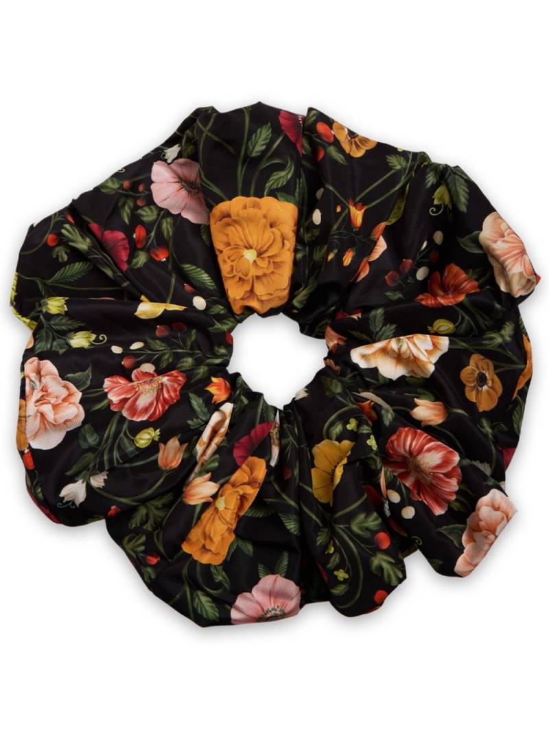 La DoubleJ Giga floral-patterned scrunchie - Black von La DoubleJ