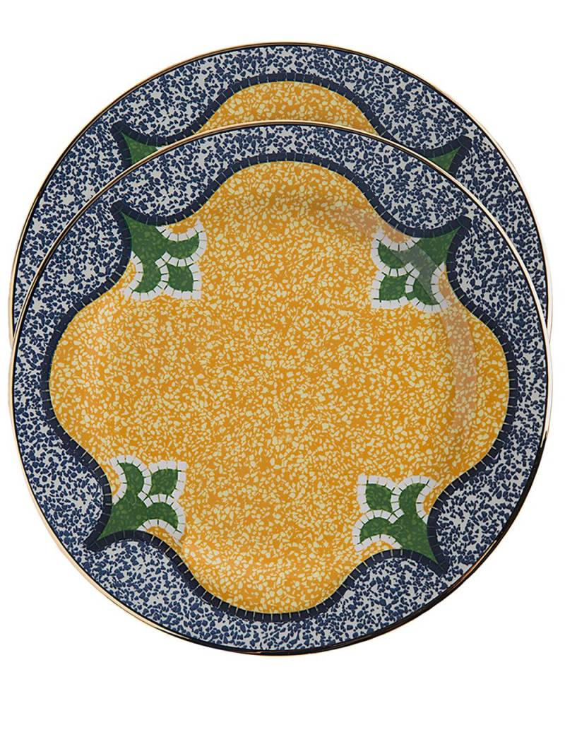 La DoubleJ Graniglia dessert plates (set of 2) - Yellow von La DoubleJ