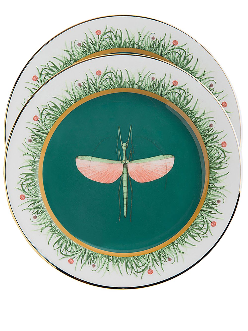 La DoubleJ Libellula dessert plates (set of 2) - Green von La DoubleJ