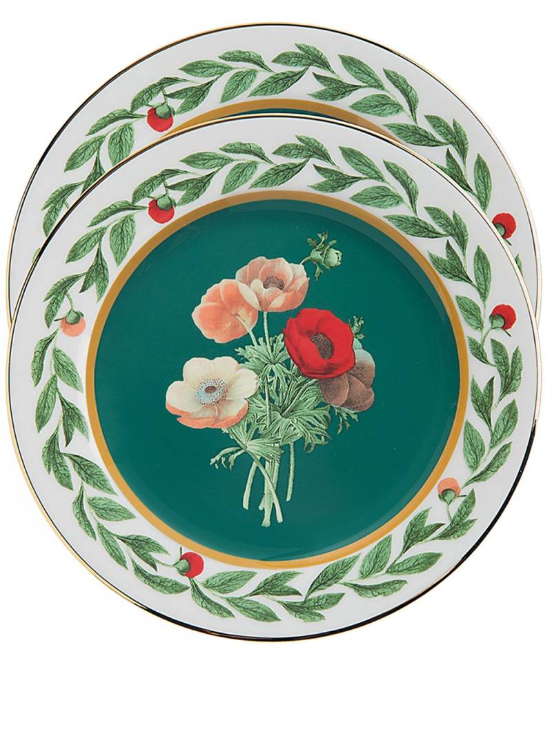 La DoubleJ Posie dessert plates (set of 2) - Green von La DoubleJ