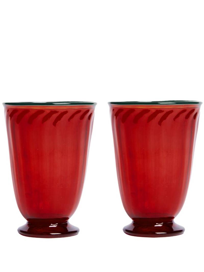 La DoubleJ Rainbow Murano glasses (set of 2) - Red von La DoubleJ