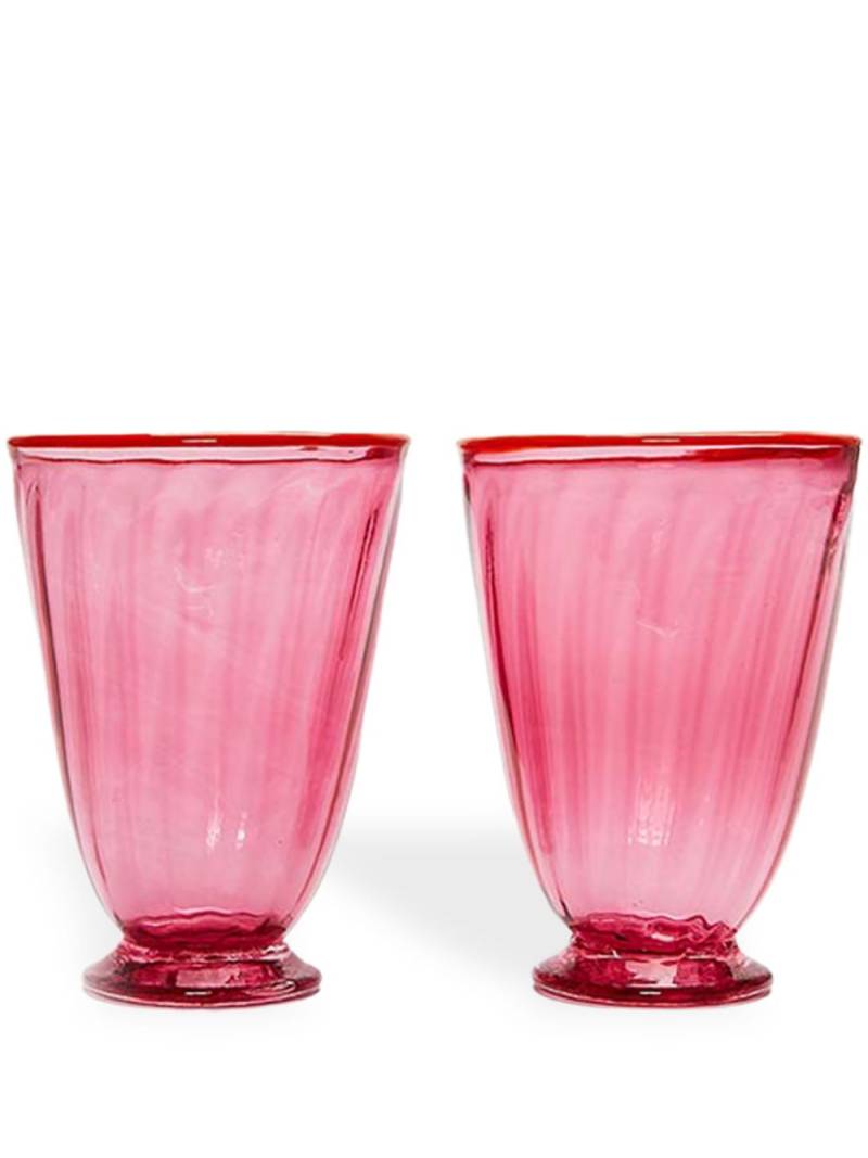 La DoubleJ Rainbow Murano glasses (set of two) - Red von La DoubleJ