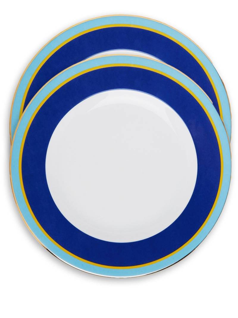 La DoubleJ Rainbow dinner plates (set of two) - Blue von La DoubleJ