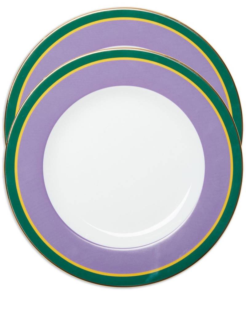 La DoubleJ Rainbow dinner plates (set of two) - Purple von La DoubleJ