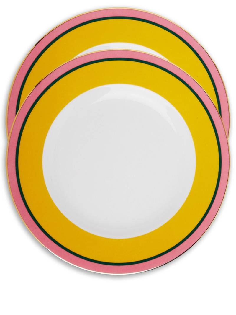 La DoubleJ Rainbow dinner plates (set of two) - Yellow von La DoubleJ