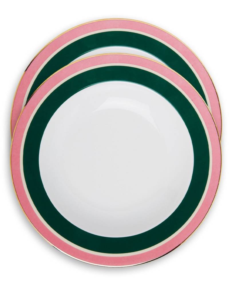 La DoubleJ Rainbow soup plates (set of two) - Green von La DoubleJ